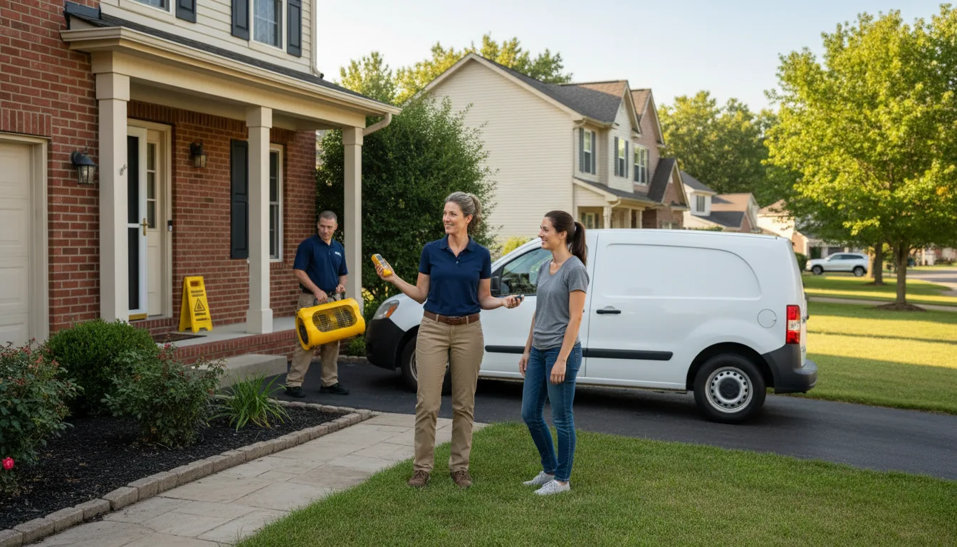 Residential water damage restoration in Wampum, PA